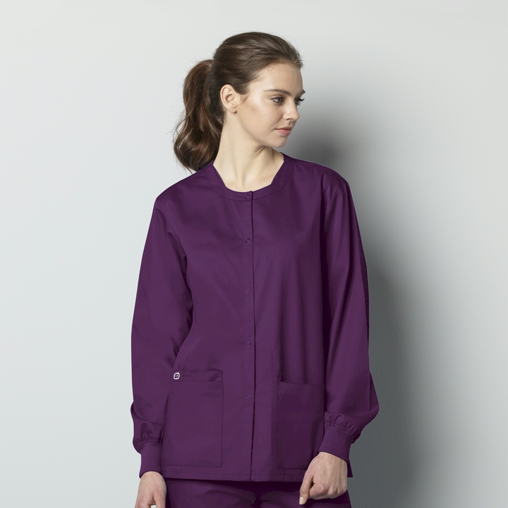 womens eggplant long sleeve smocks, long, sleeve, pockets, with pockets, smocks,  smock, teachers, pharmacy, workers, supermarket, artists, childcare, unisex, womens, women’s, coverage, mens, men’s, long sleeve, sleeved, wonderwink, pharmacists, doctors, lab technicians, salon stylists, artists, day care workers, shop, counter workers, lab, counter, womens smocks, counter coats, vests, fame fabrics, fame vests, waitress, waiter, food service, adults, pockets, art, salons, hairdressers, protection, cover up, wonderwork, cheap, low cost, quality, school, daycare, fabric, 2, pocket, snap, front, cotton, snap front, pocket, church, churches, safety, childcare, uniforms, 