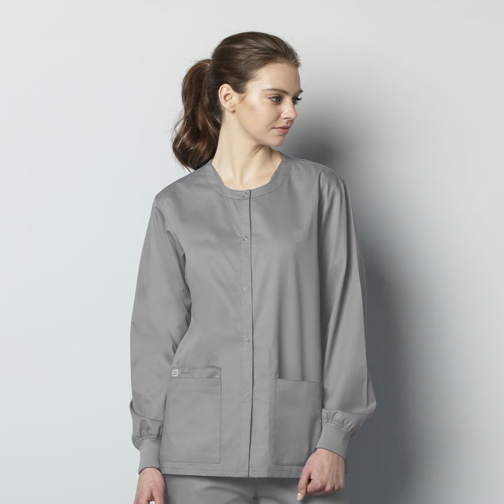 womens gray long sleeve smocks, pockets, with pockets, long, sleeve, smocks,  smock, teachers, pharmacy, workers, supermarket, artists, childcare, unisex, womens, women’s, coverage, mens, men’s, long sleeve, sleeved, wonderwink, pharmacists, doctors, lab technicians, salon stylists, artists, day care workers, shop, counter workers, lab, counter, womens smocks, counter coats, vests, fame fabrics, fame vests, waitress, waiter, food service, adults, pockets, art, salons, hairdressers, protection, cover up, wonderwork, cheap, low cost, quality, school, daycare, fabric, 2, pocket, snap, front, cotton, snap front, pocket, church, churches, safety, childcare, uniforms, 